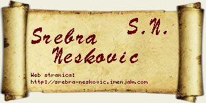 Srebra Nešković vizit kartica